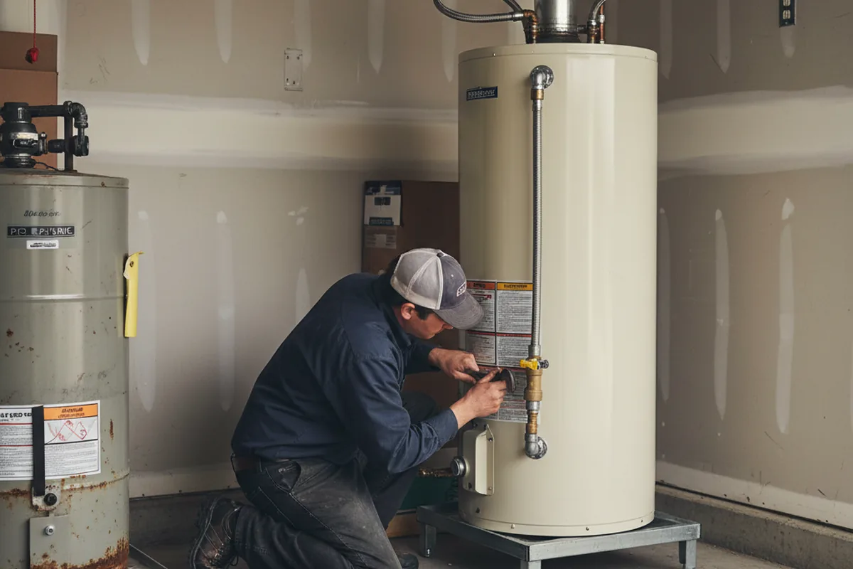 Water heater and shutoff valve replacement in Van Buren